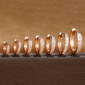Stainless Steel Zirconia Huggie Hoop Earrings, 1 Pair