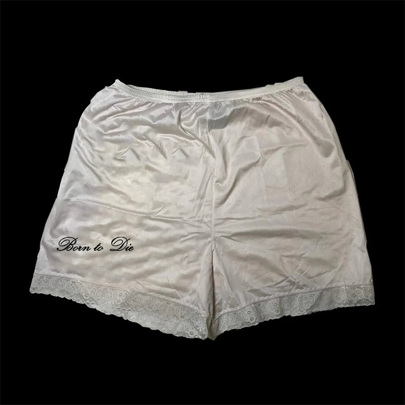 Y2K Oversized Letter-Print Shorts