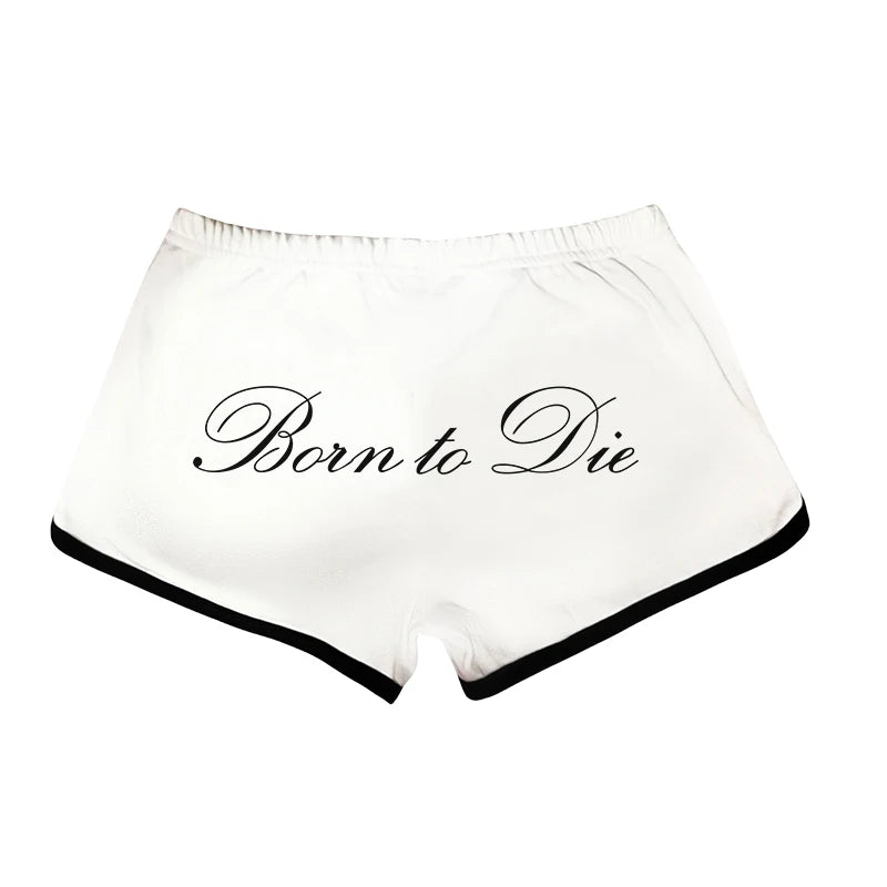 Y2K Oversized Letter-Print Shorts