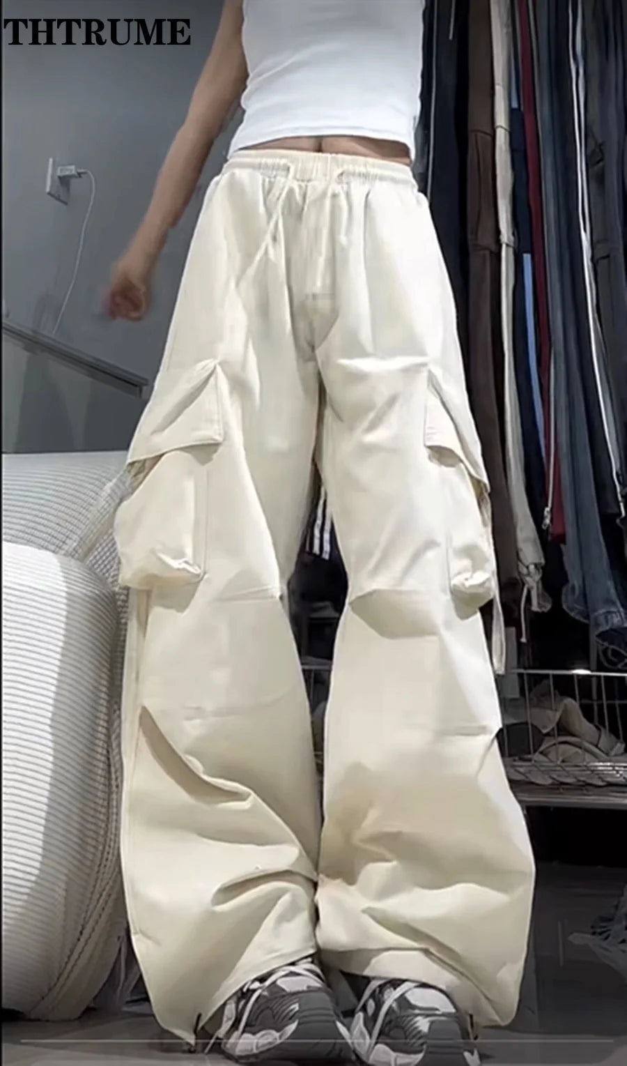 Women’s Baggy Drawstring Joggers with Pockets