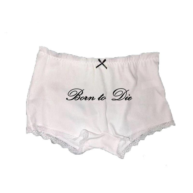 Y2K Oversized Letter-Print Shorts