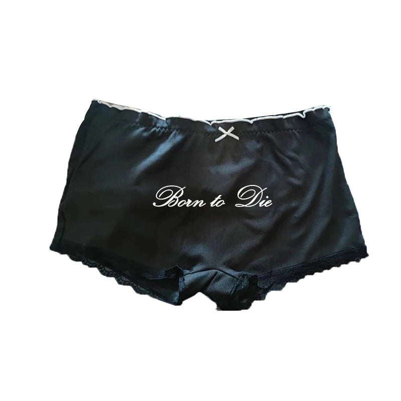 Y2K Oversized Letter-Print Shorts