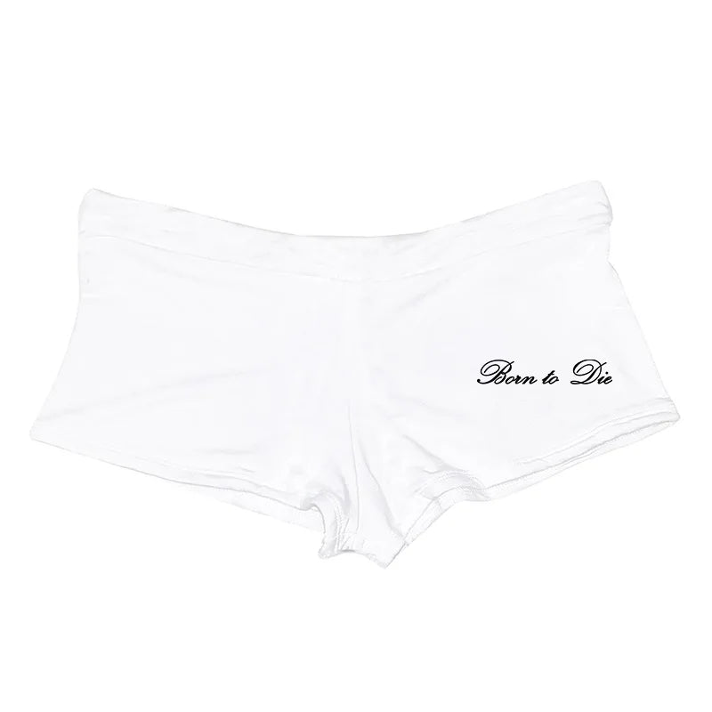 Y2K Oversized Letter-Print Shorts