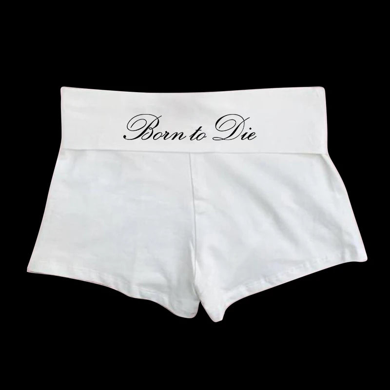 Y2K Oversized Letter-Print Shorts