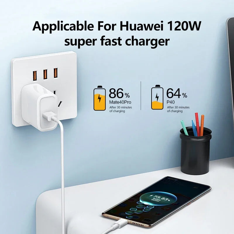 120W USB to USB-C Fast Charging Cable