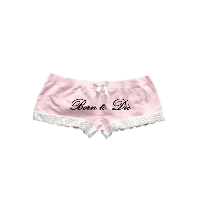 Y2K Oversized Letter-Print Shorts
