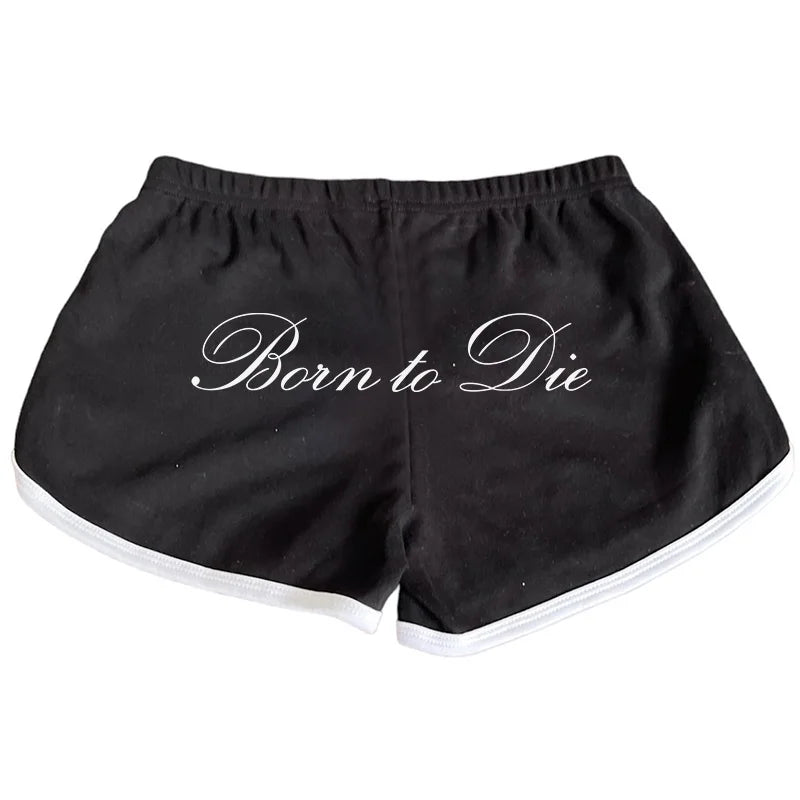 Y2K Oversized Letter-Print Shorts