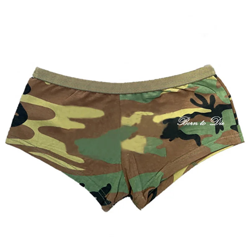 Y2K Oversized Letter-Print Shorts